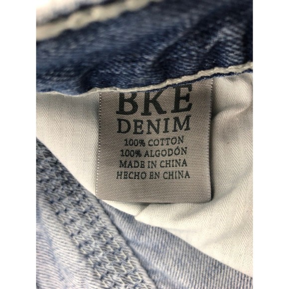 BKE Tyler Straight Medium Wash Jeans Men’s Size 33R X 31 Distressed - Picture 10 of 11